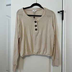 NEW WITH TAG: Lightweight Cropped Long Sleeve Shirt